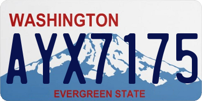 WA license plate AYX7175