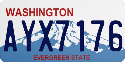 WA license plate AYX7176