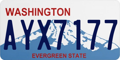 WA license plate AYX7177