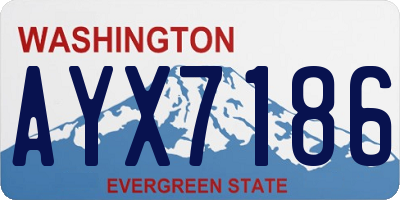 WA license plate AYX7186