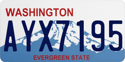 WA license plate AYX7195