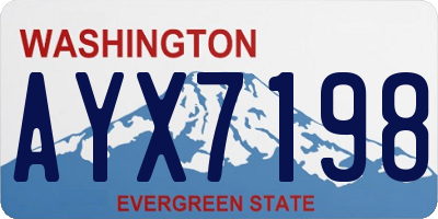 WA license plate AYX7198