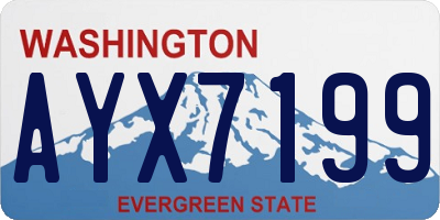 WA license plate AYX7199