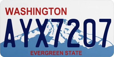 WA license plate AYX7207