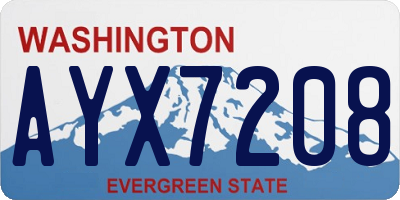 WA license plate AYX7208