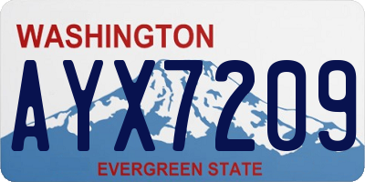 WA license plate AYX7209