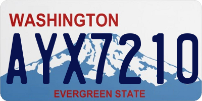 WA license plate AYX7210