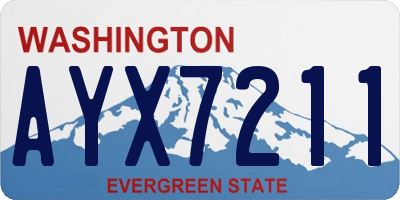 WA license plate AYX7211