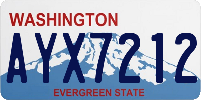 WA license plate AYX7212