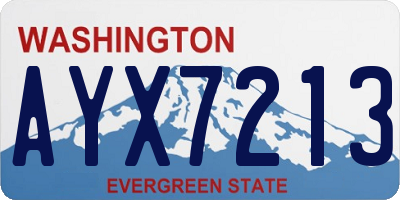 WA license plate AYX7213