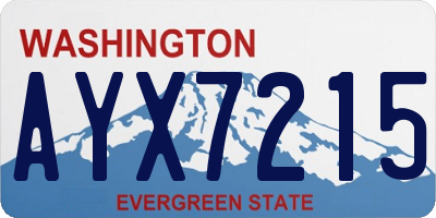 WA license plate AYX7215