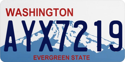 WA license plate AYX7219