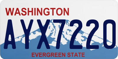 WA license plate AYX7220