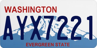 WA license plate AYX7221