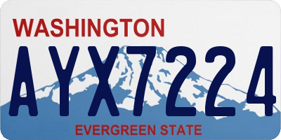 WA license plate AYX7224