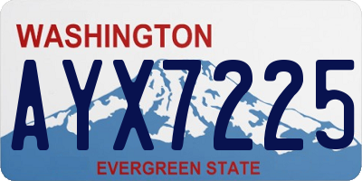 WA license plate AYX7225