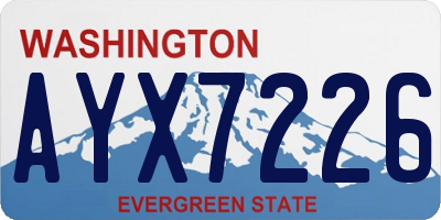 WA license plate AYX7226