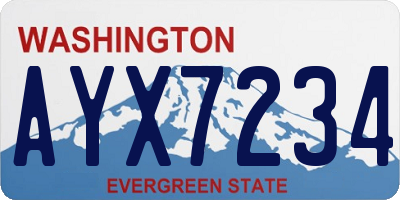 WA license plate AYX7234