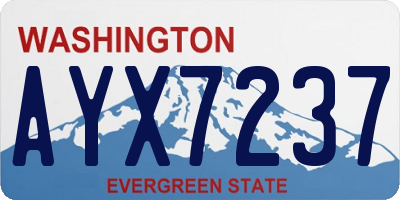 WA license plate AYX7237