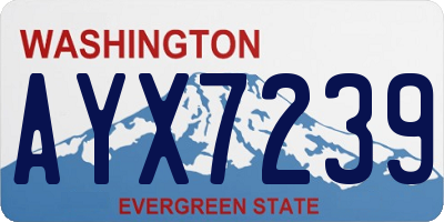 WA license plate AYX7239