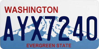 WA license plate AYX7240