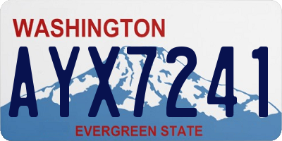 WA license plate AYX7241