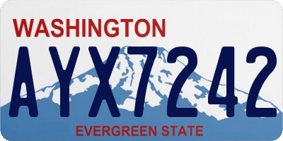 WA license plate AYX7242