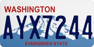 WA license plate AYX7244