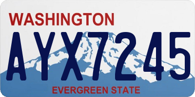 WA license plate AYX7245