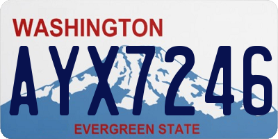 WA license plate AYX7246