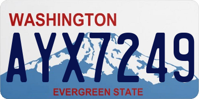 WA license plate AYX7249