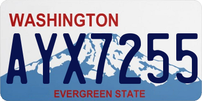 WA license plate AYX7255