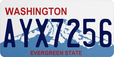 WA license plate AYX7256