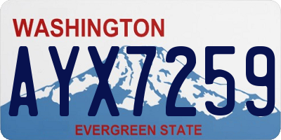 WA license plate AYX7259