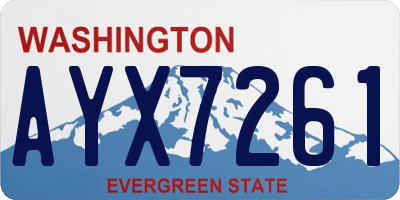 WA license plate AYX7261