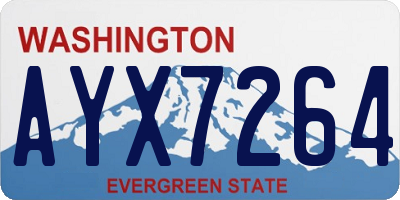 WA license plate AYX7264