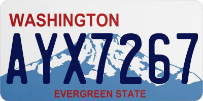 WA license plate AYX7267