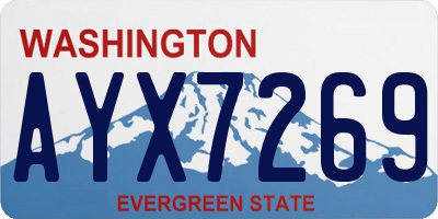 WA license plate AYX7269