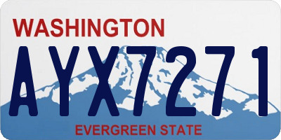 WA license plate AYX7271