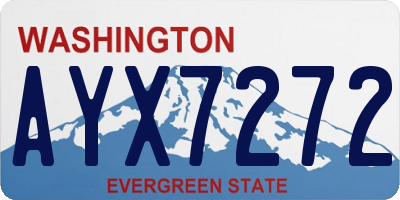 WA license plate AYX7272