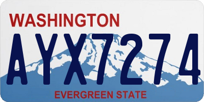 WA license plate AYX7274