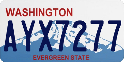 WA license plate AYX7277