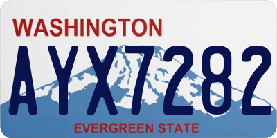 WA license plate AYX7282