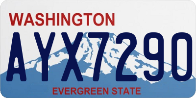 WA license plate AYX7290