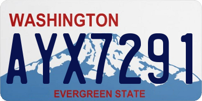 WA license plate AYX7291