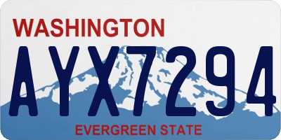 WA license plate AYX7294