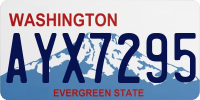 WA license plate AYX7295