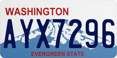 WA license plate AYX7296