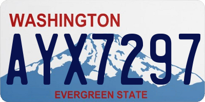 WA license plate AYX7297