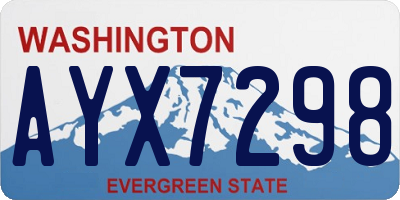 WA license plate AYX7298